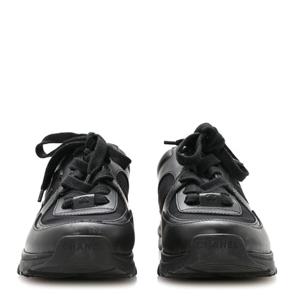 Chanel Calfskin Lambskin CC Uniform Sneakers 40 Black 3 of 8