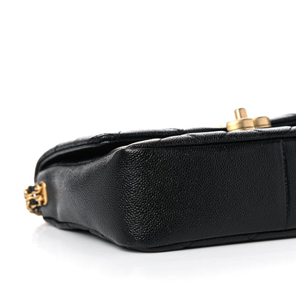 Chanel Shiny Caviar Quilted Small Chain Melody Flap Black 8 of 10