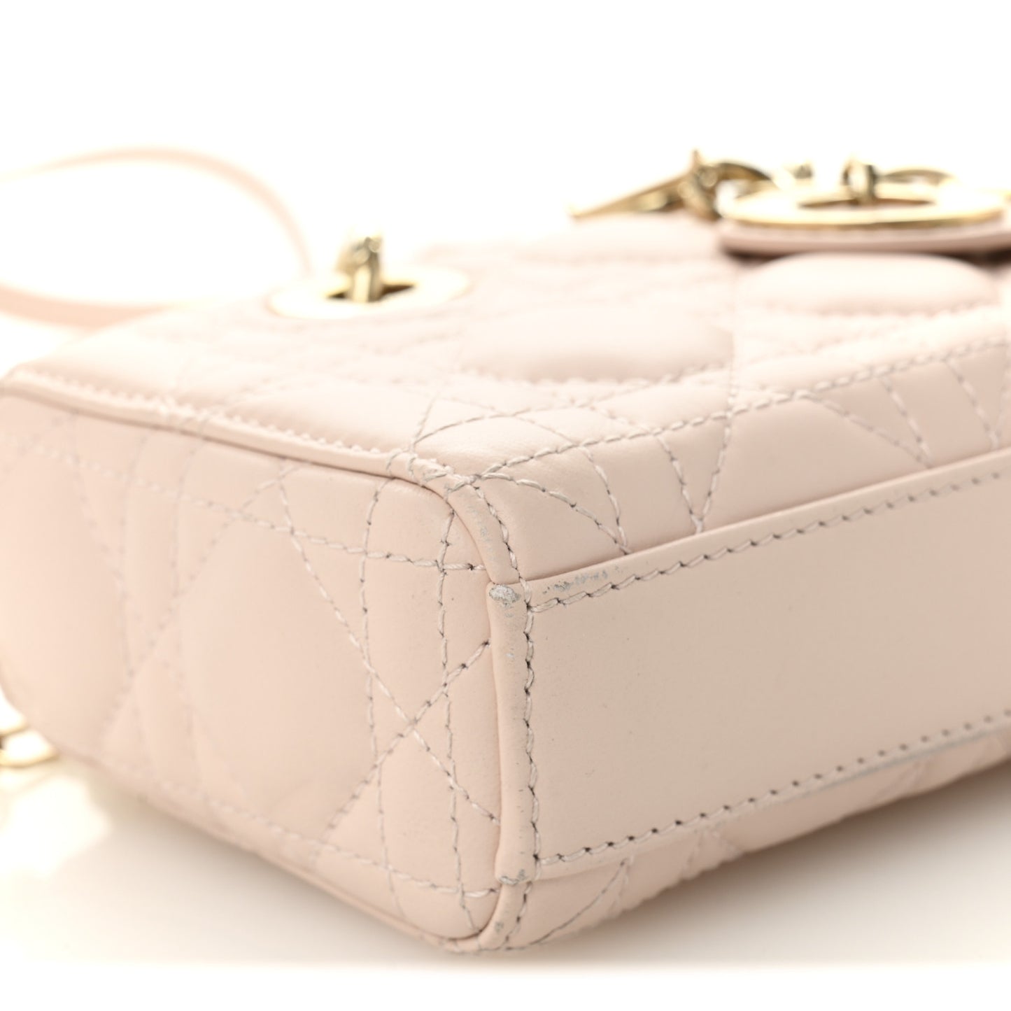 Lambskin Cannage Micro Lady D-Joy Rose Poudre