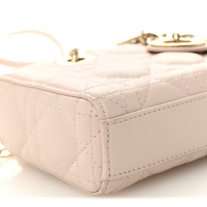 Christian Dior Lambskin Cannage Micro Lady D-Joy Rose Poudre 9 of 10