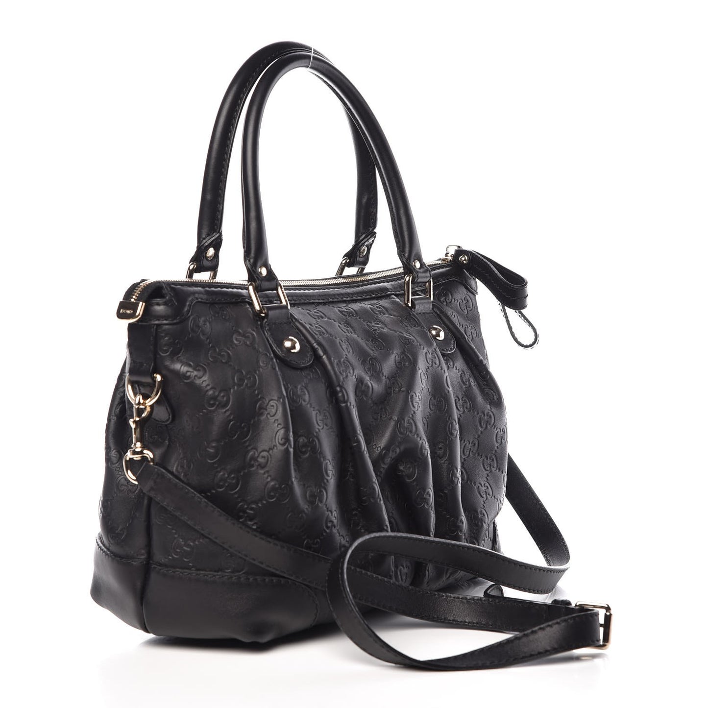 Guccissima Medium Sukey Top Handle Bag Black