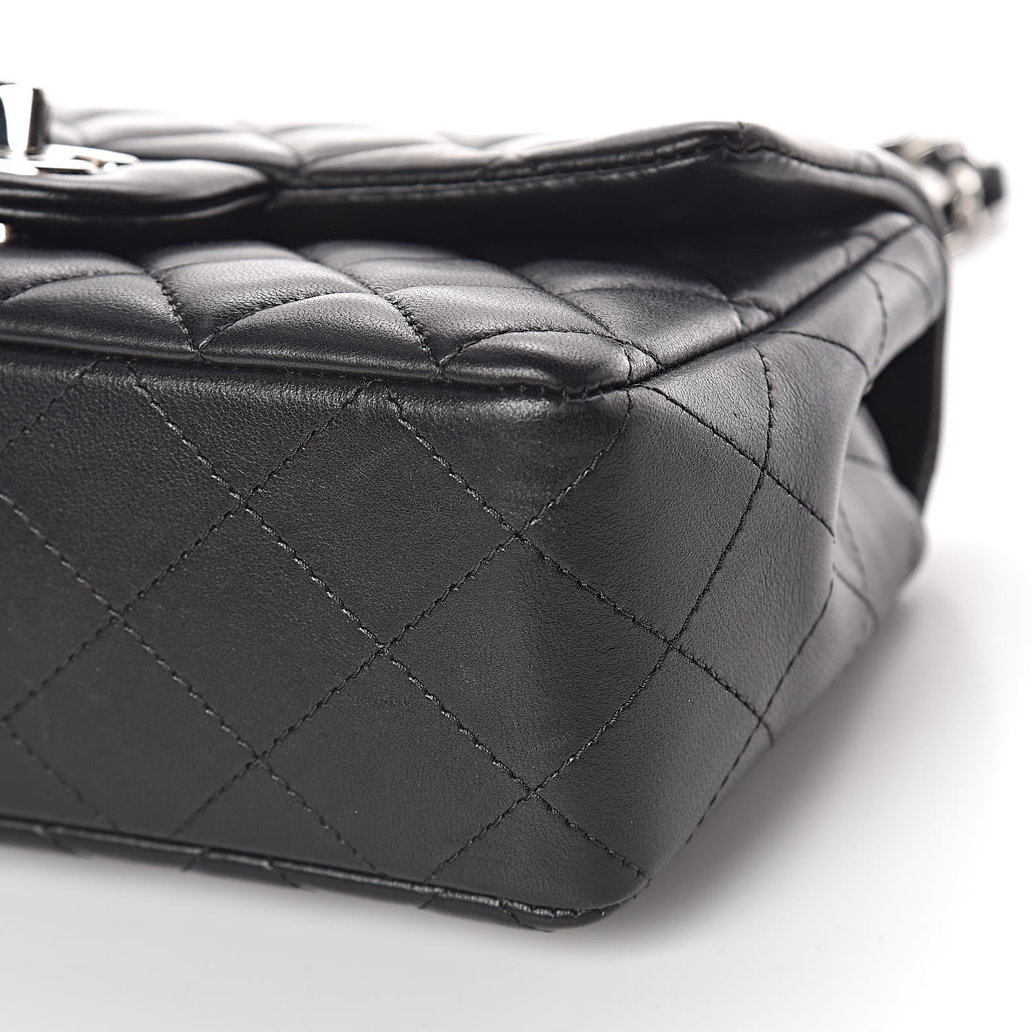 Chanel Lambskin Quilted Mini Rectangular Flap Black 6 of 12