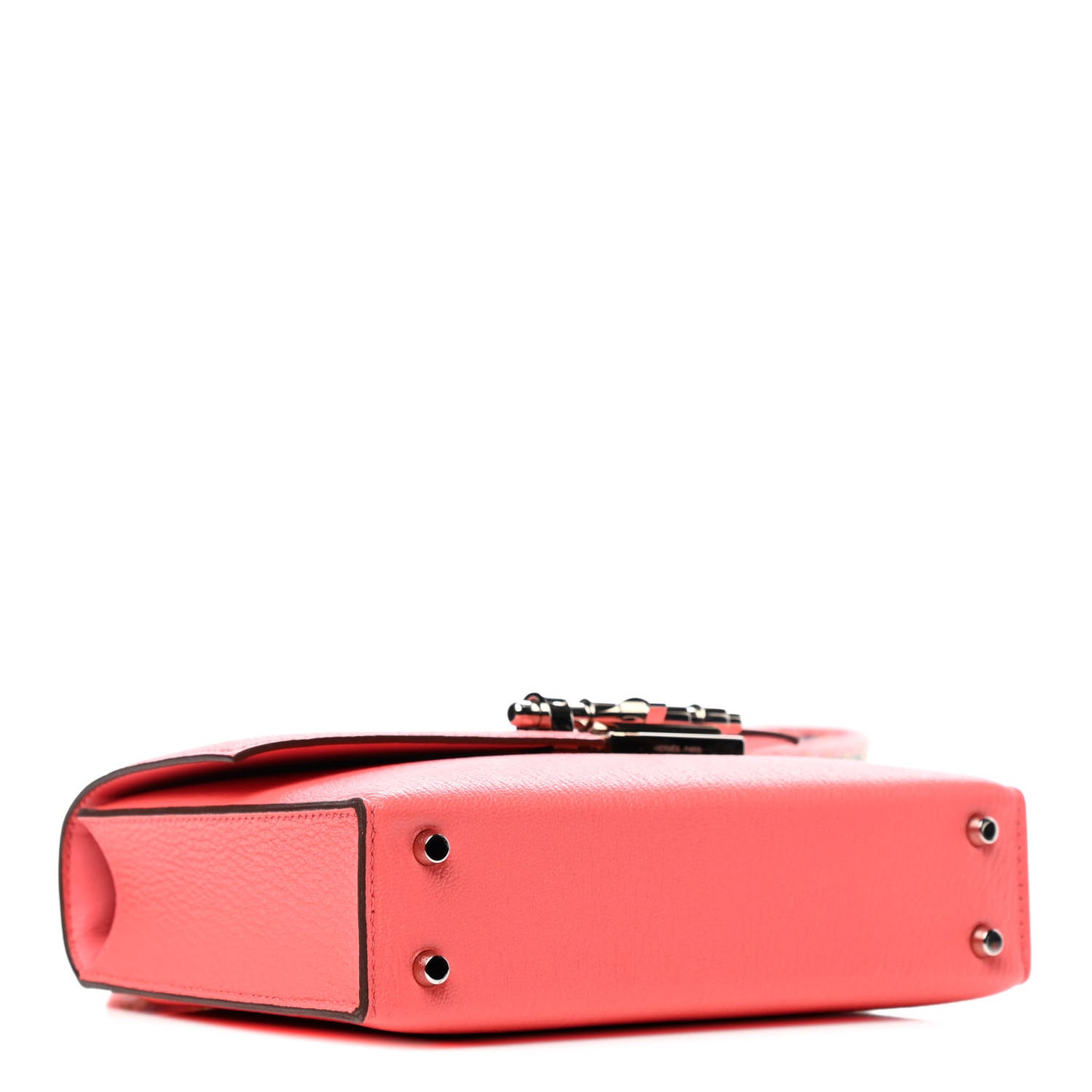 Chevre Mysore Mini Verrou Large Strap Bag Rose Azalee