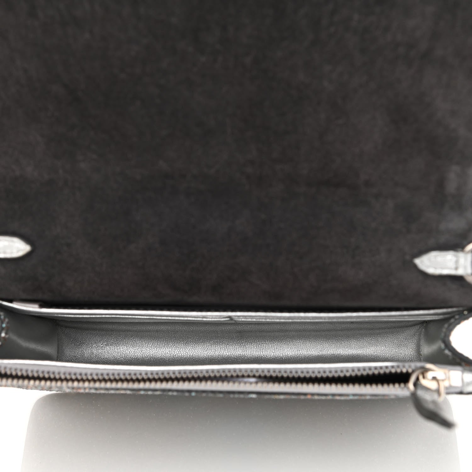 Jimmy Choo Glitter Palace Wallet On Chain Silver Multicolor 5 of 7