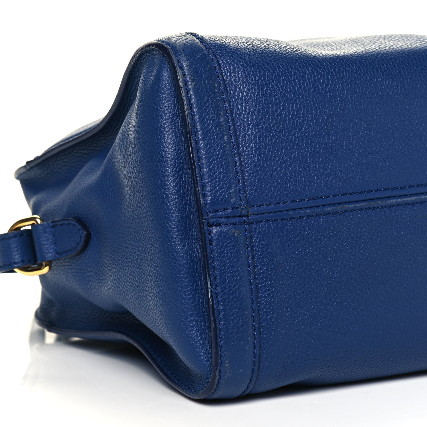 Alexander McQueen Pebbled Calfskin Small Skull Padlock Zip Around Tote Ultramarine 8 of 14