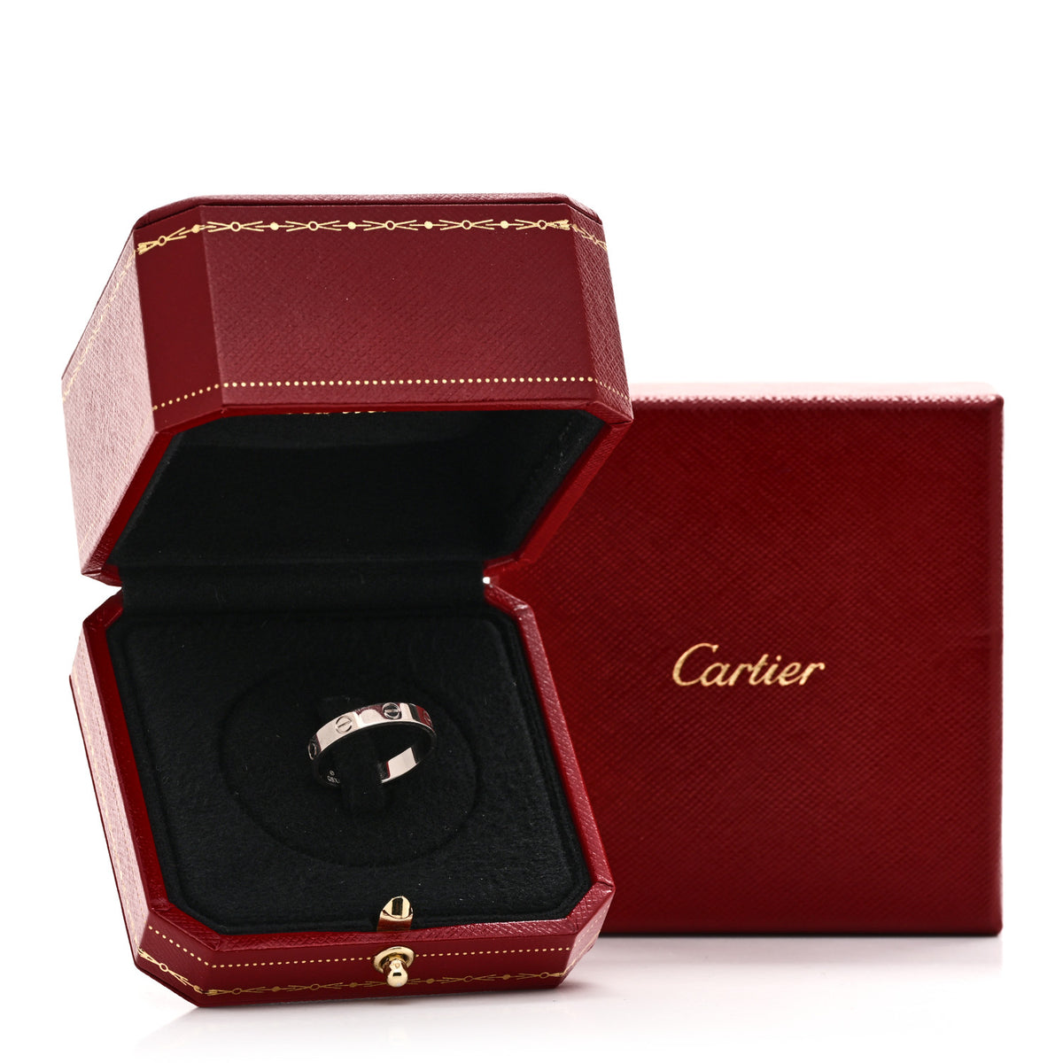 18K White Gold 3.5mm LOVE Wedding Band Ring 56 7.75