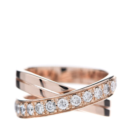 Cartier 18K Pink Gold Diamond Paris Nouvelle Vague Ring 48 4.5 1 of 5
