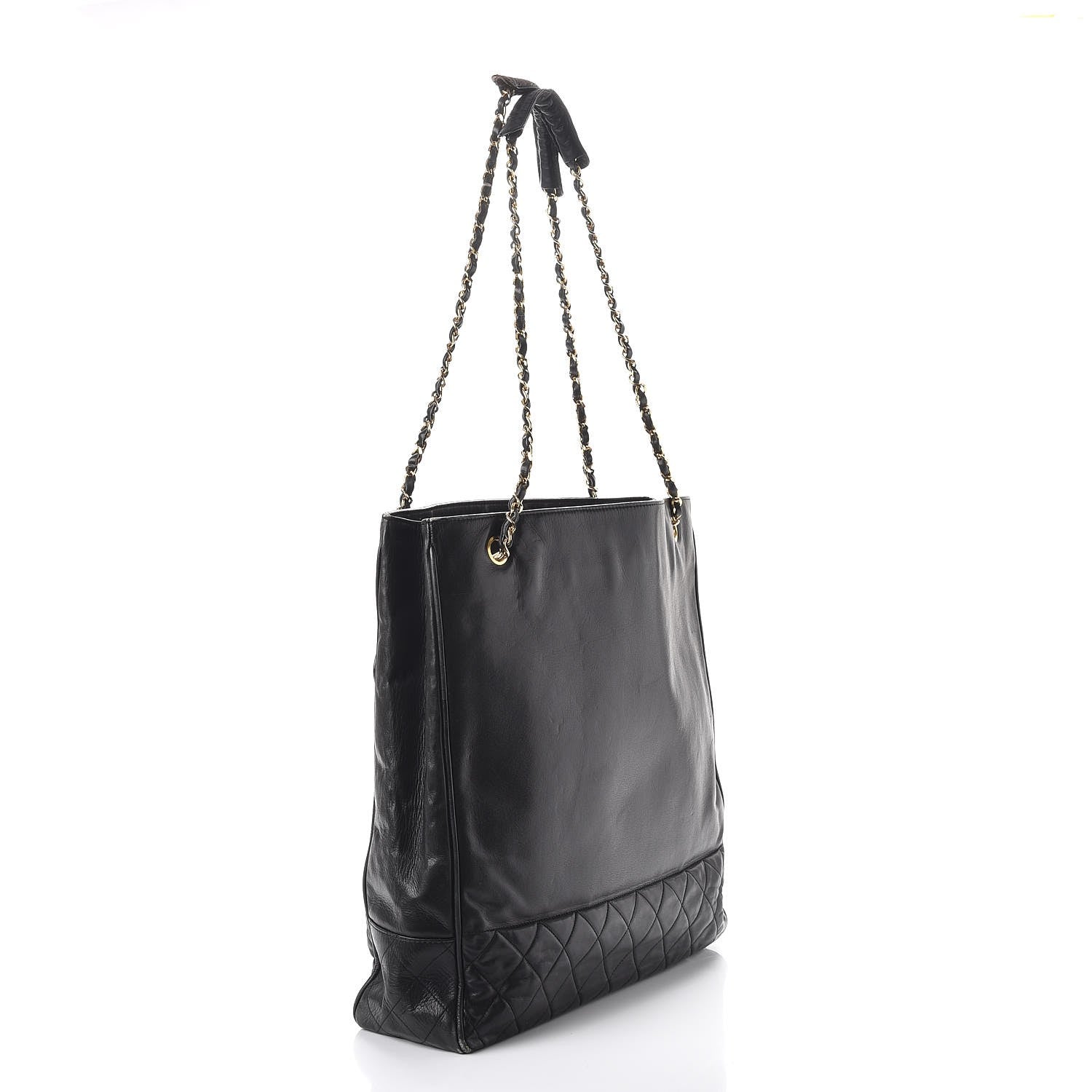 Chanel Lambskin Quilted Tote Black 3 of 12