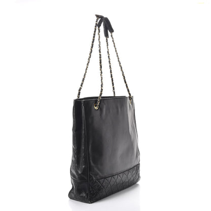 Chanel Lambskin Quilted Tote Black 3 of 12