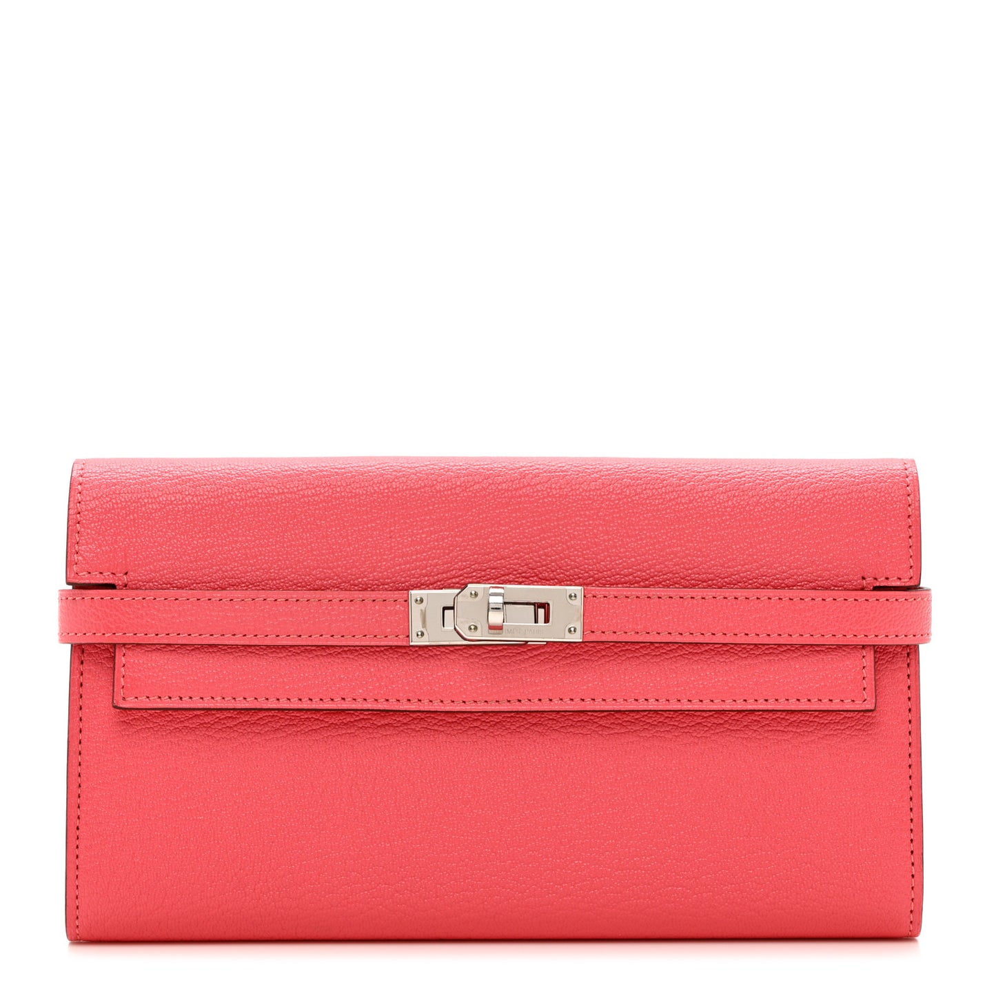 Chevre Mysore Kelly Longue Wallet Rose Lipstick