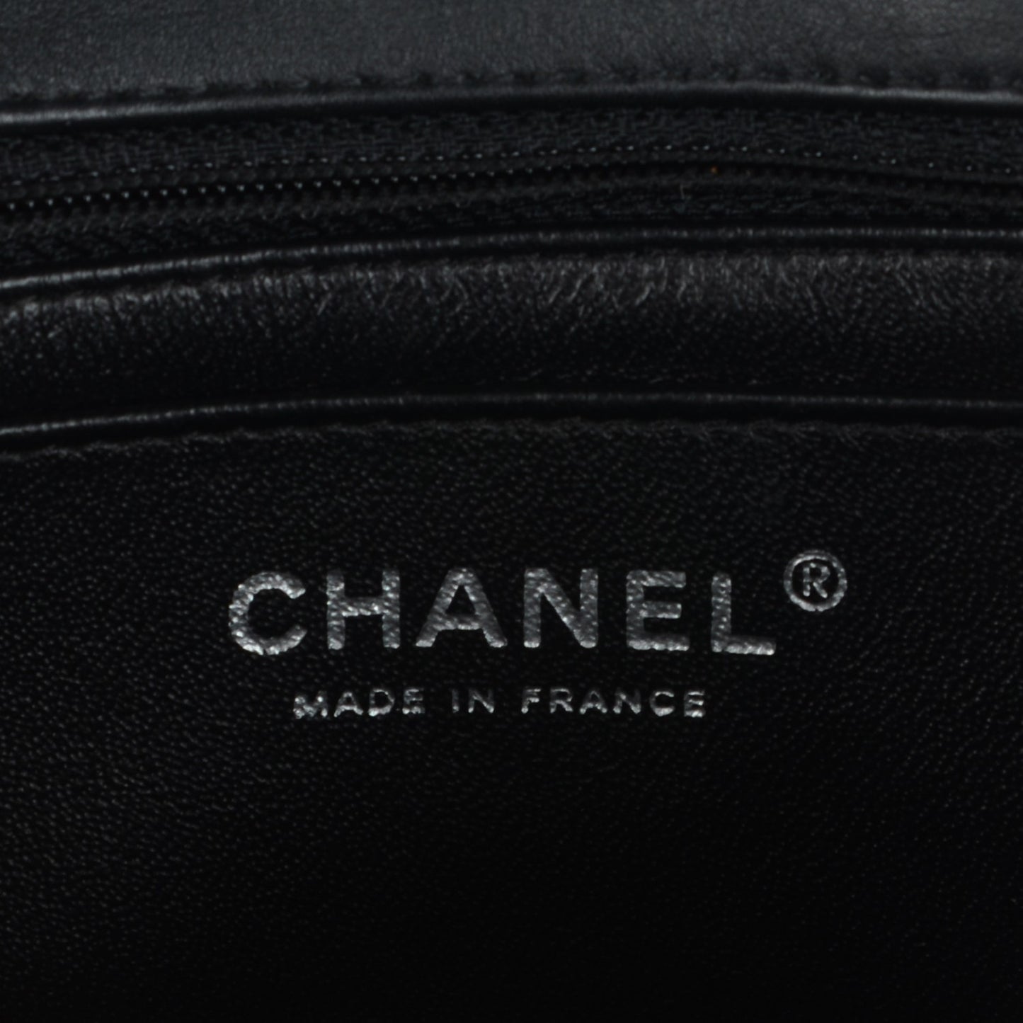 Patent Calfskin Quilted Mini Rectangular Flap Black