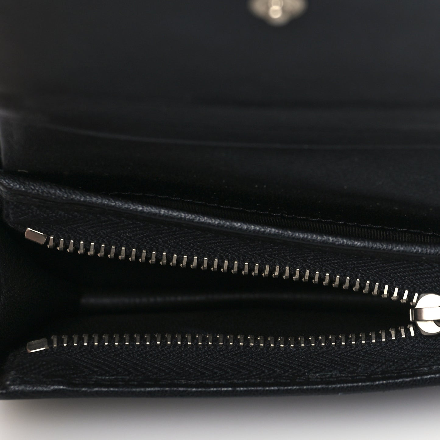 Lambskin Y Quilted Monogram Loulou Flap Wallet Black