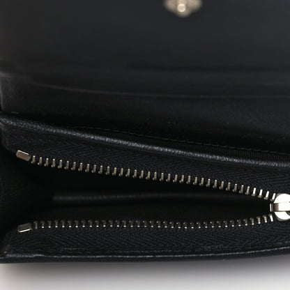 Saint Laurent Lambskin Y Quilted Monogram Loulou Flap Wallet Black 5 of 7