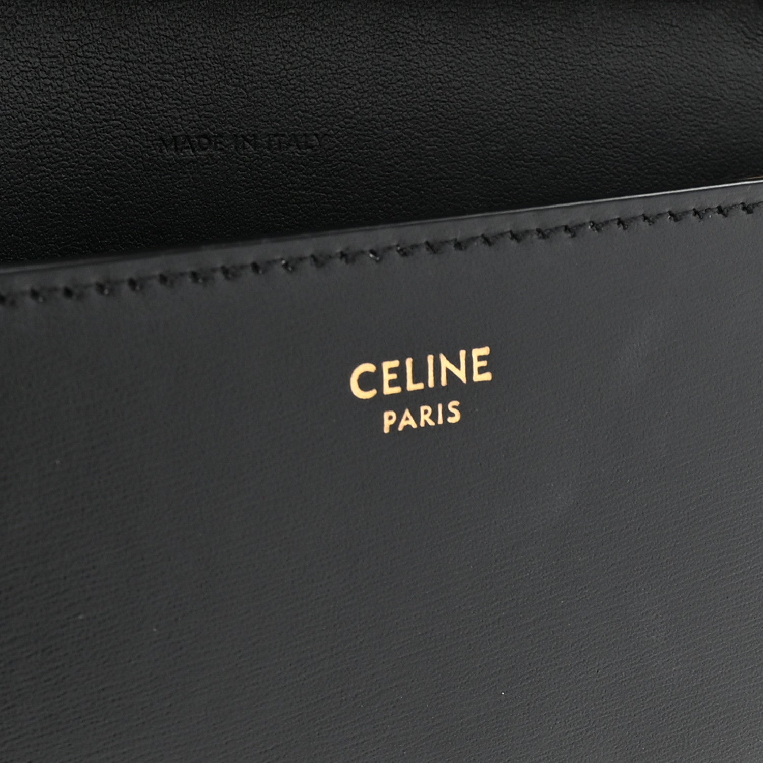 Celine Shiny Calfskin Triomphe Margo Wallet on Chain Black 11 of 13
