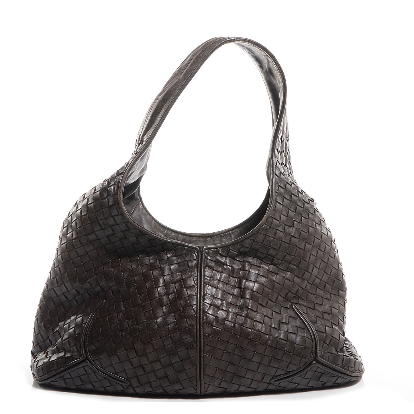 Nappa Intrecciato Ball Hobo Ebano