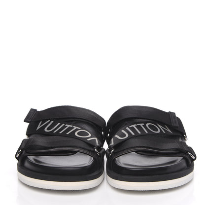 Louis Vuitton Monogram Eclipse Mens Honolulu Mules 5 Black 2 of 7
