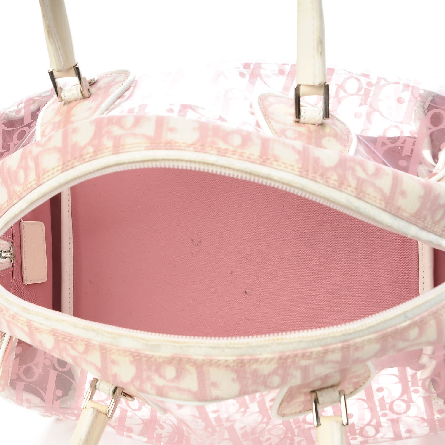 Christian Dior Vinyl Diorissimo Girly Rain Bowler Pink 5 of 16
