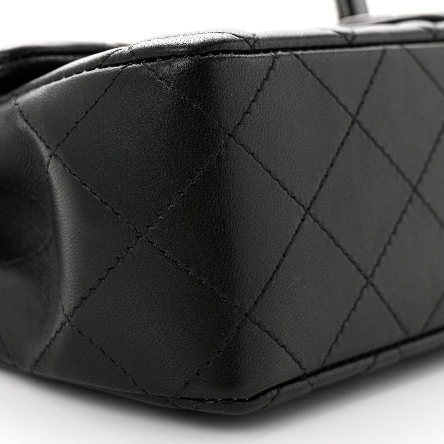 Lambskin Quilted Mini Rectangular Flap So Black