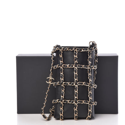 Chanel Lambskin Tech Me Out Clutch With Chain Black 12 of 12