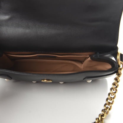 Gucci Nappa Pearl Studded Mini Queen Margaret Broadway Shoulder Bag Black 5 of 11