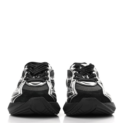 Fendi Tech Fabric Calfskin Womens First 1 Sneakers 36 Black 2 of 8