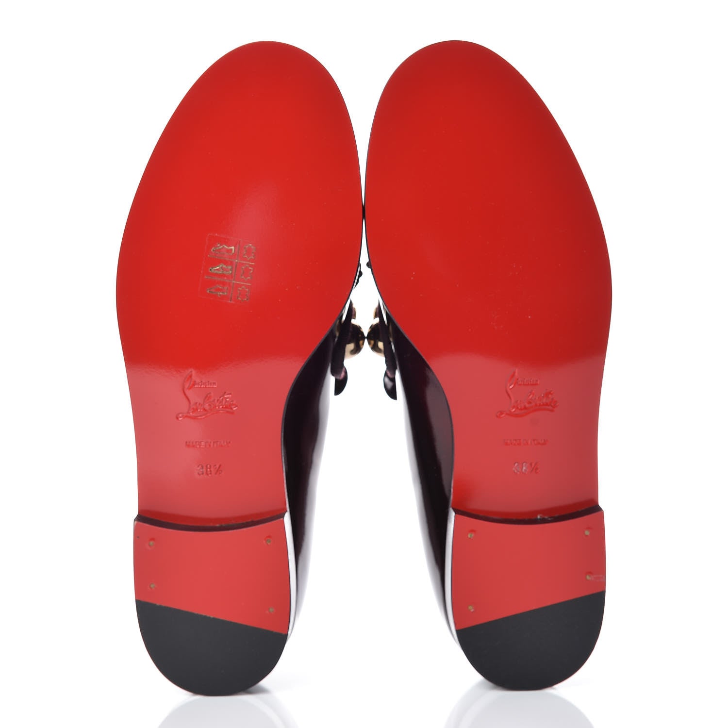Christian Louboutin CHRISTIAN LOUBOUTIN Mirror Patent Octavian Bolla Flat Loafer 38.5 Ruby 5 of 12