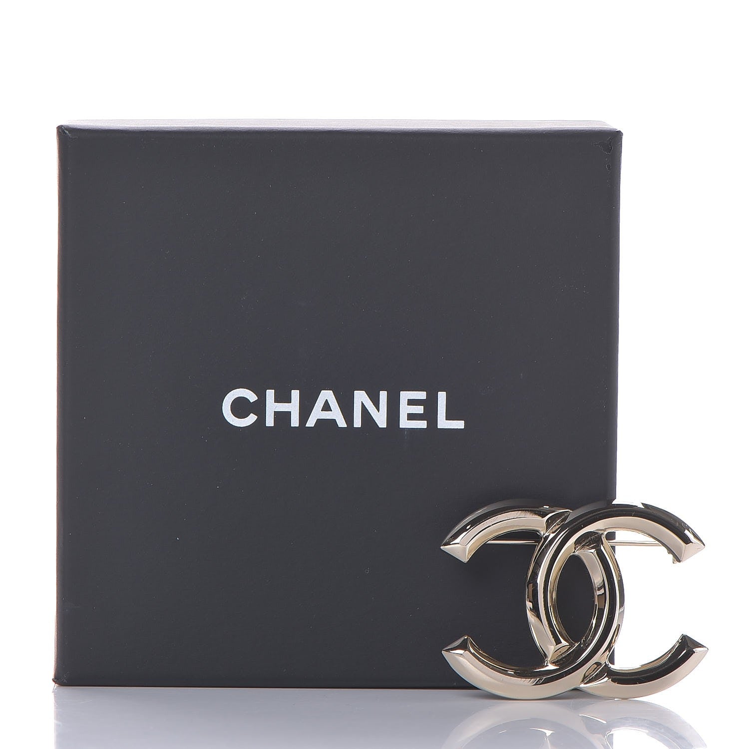 Chanel Metal CC Brooch Light Gold 5 of 5