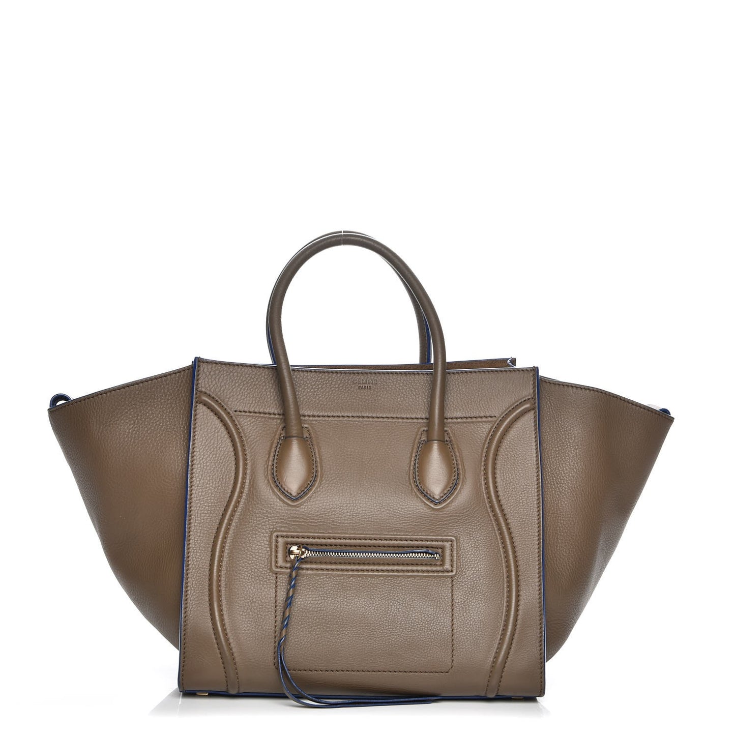Supple Calfskin Medium Phantom Luggage Khaki