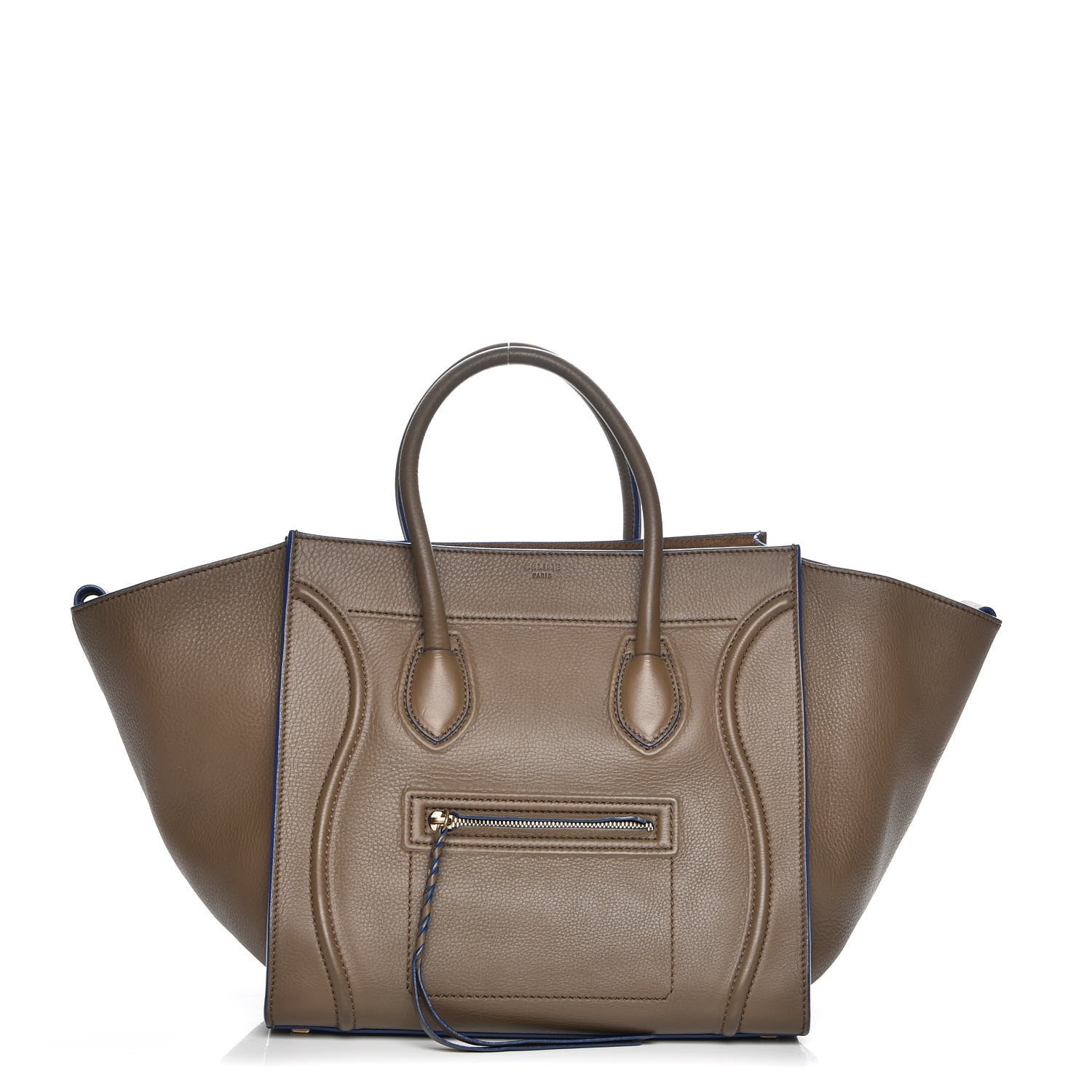 Celine Supple Calfskin Medium Phantom Luggage Khaki 1 of 7
