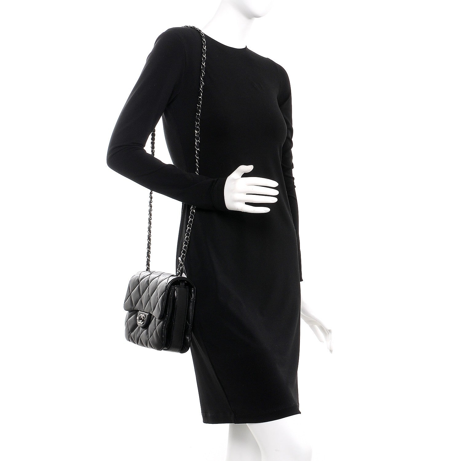 Chanel Lambskin Quilted Flap Black 2 of 9