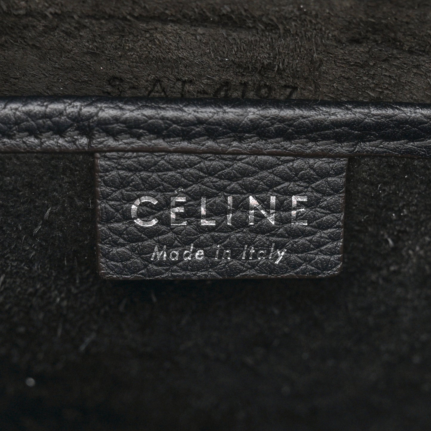 Drummed Calfskin Nano Luggage Black