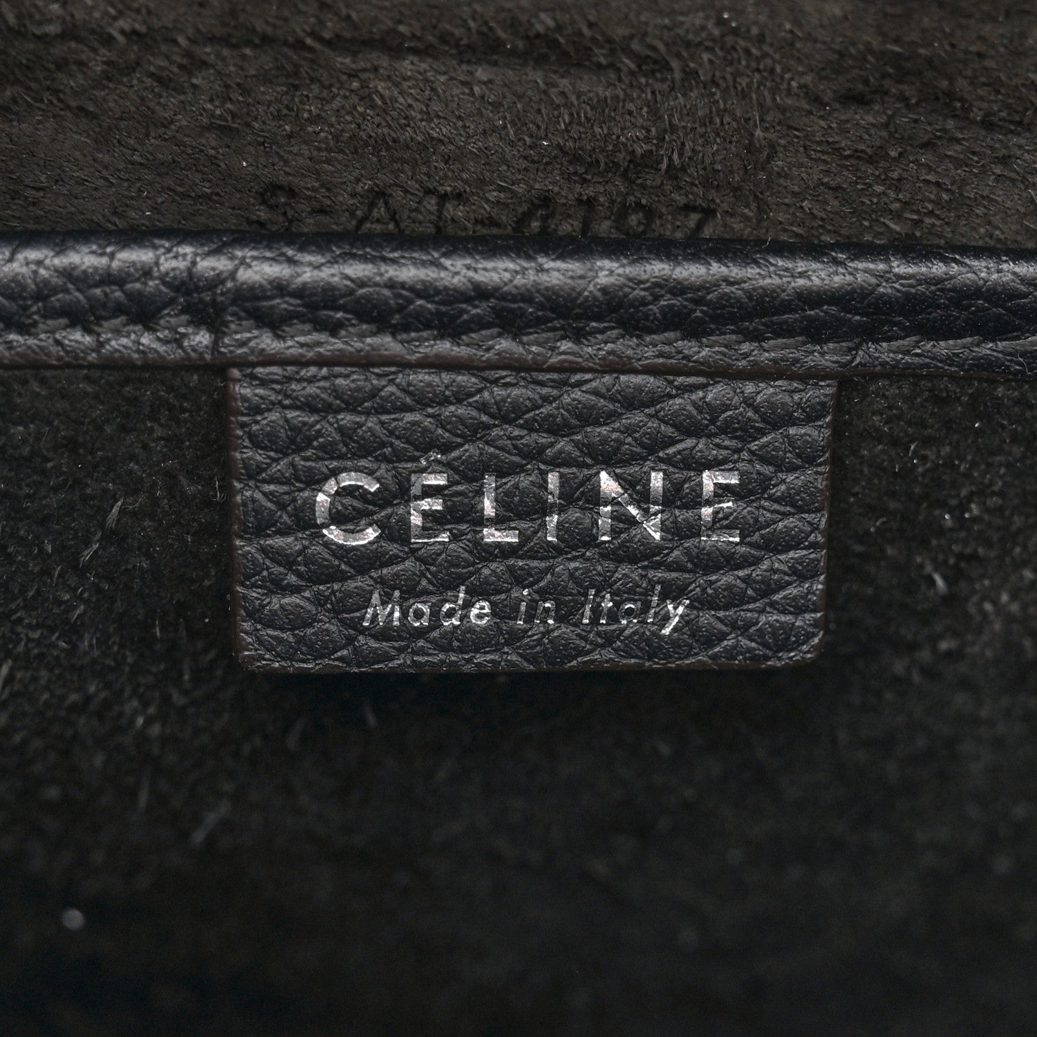 Celine Drummed Calfskin Nano Luggage Black 6 of 13