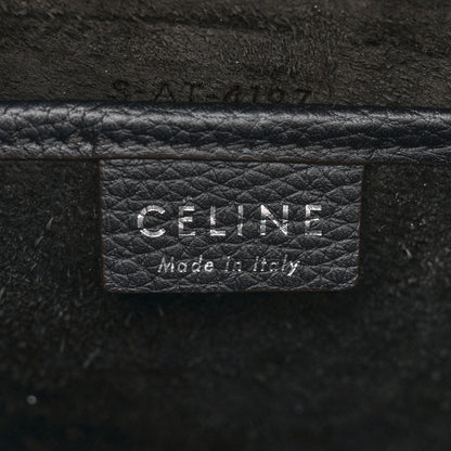 Celine Drummed Calfskin Nano Luggage Black 6 of 13