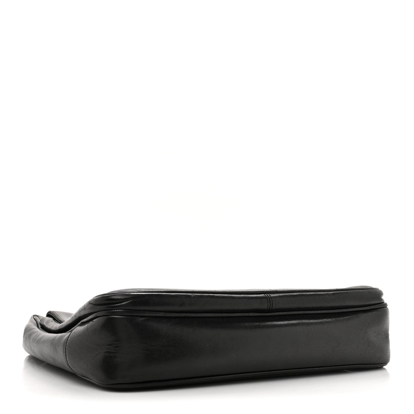 Lambskin Flap Shoulder Bag Black