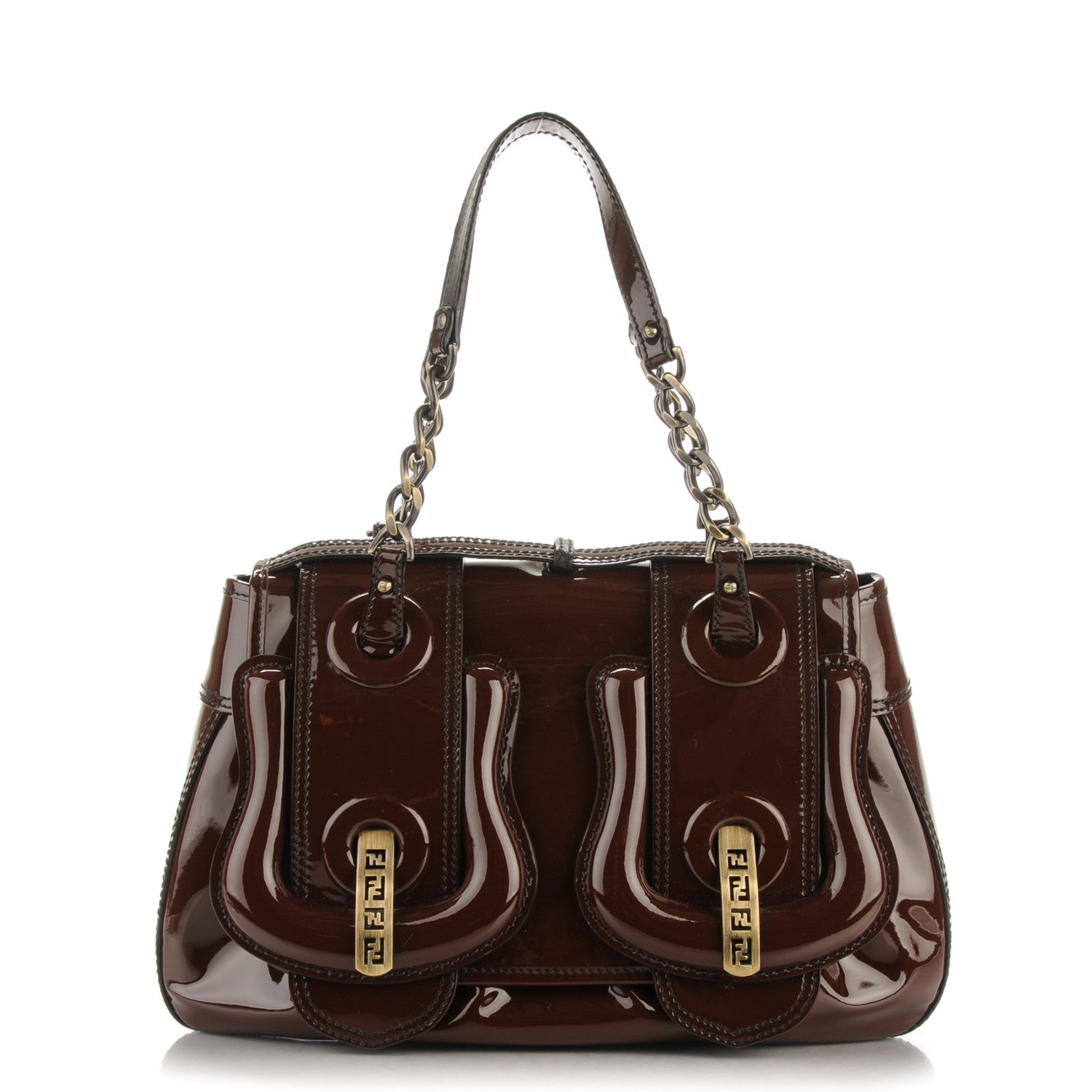 Fendi Patent B Bag Marrone 1 of 7