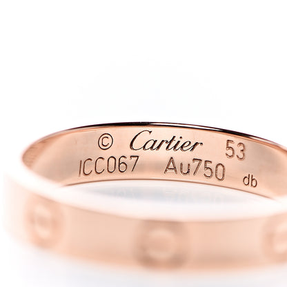 Cartier 18K Pink Gold 3.5mm LOVE Wedding Band Ring 54 6.75 4 of 5