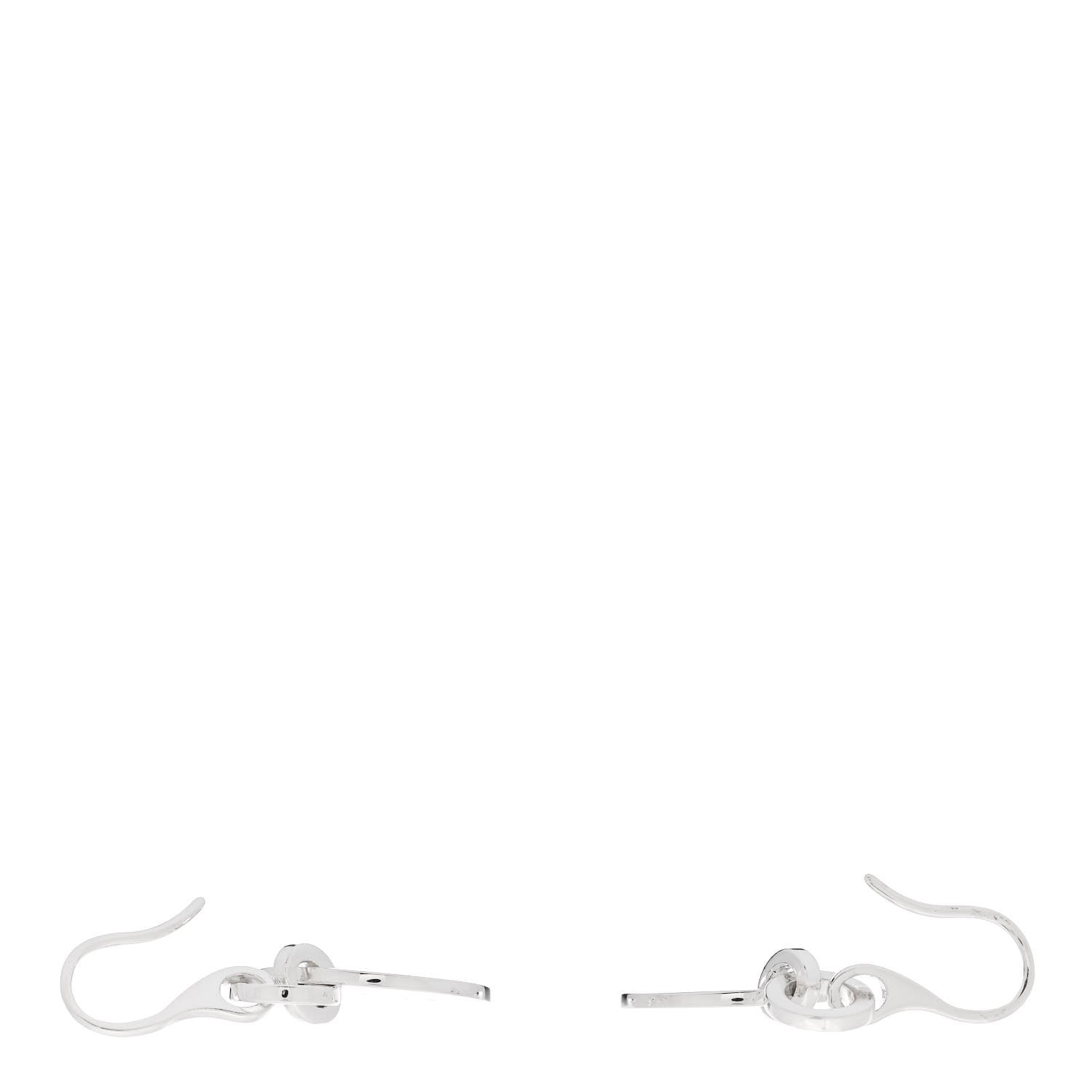 Gucci Sterling Silver Trademark Round Drop Earrings 3 of 6