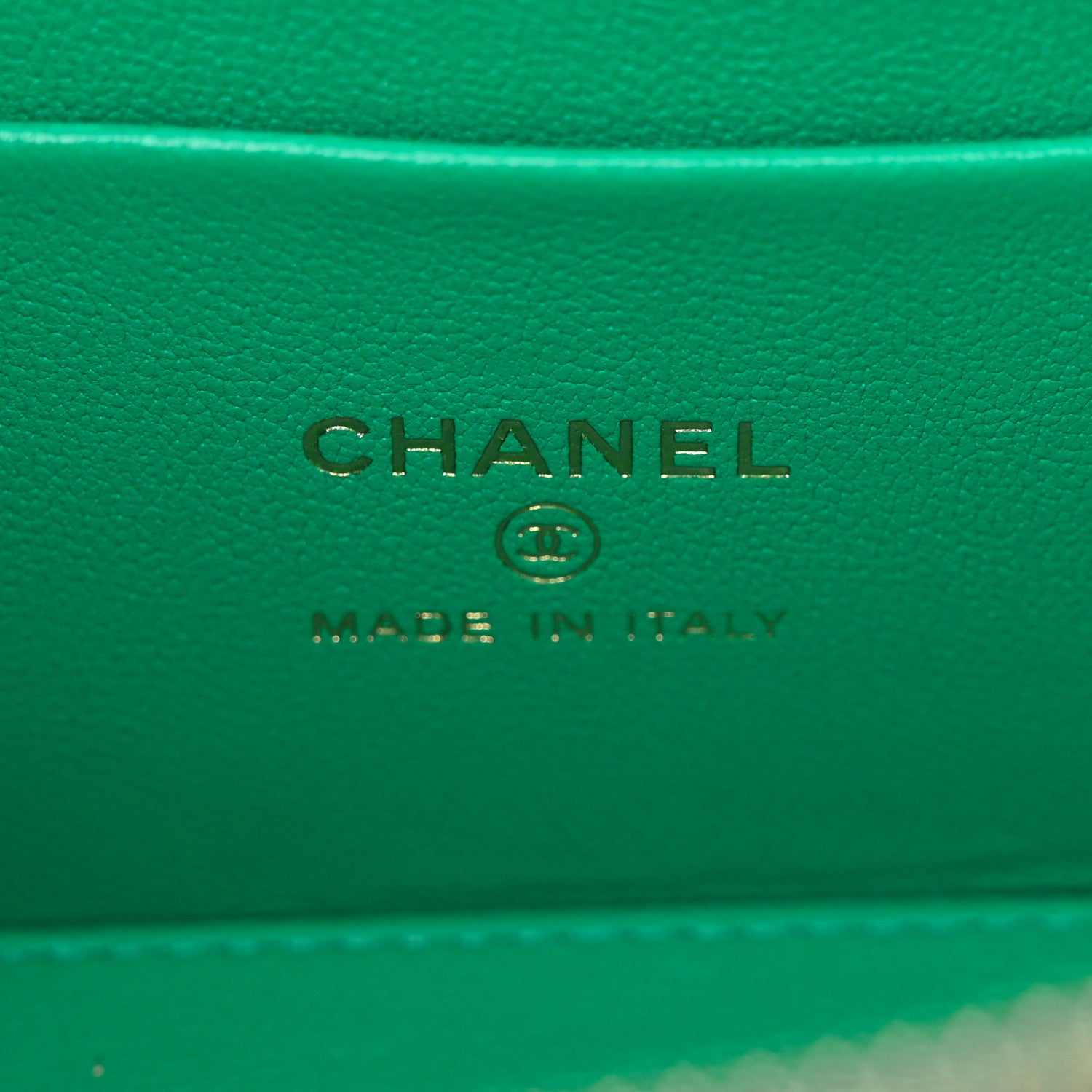 Chanel Caviar Quilted Sweetheart Vanity Case Green 6 of 12