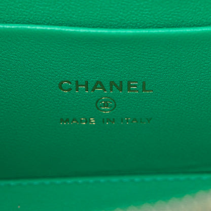 Chanel Caviar Quilted Sweetheart Vanity Case Green 6 of 12