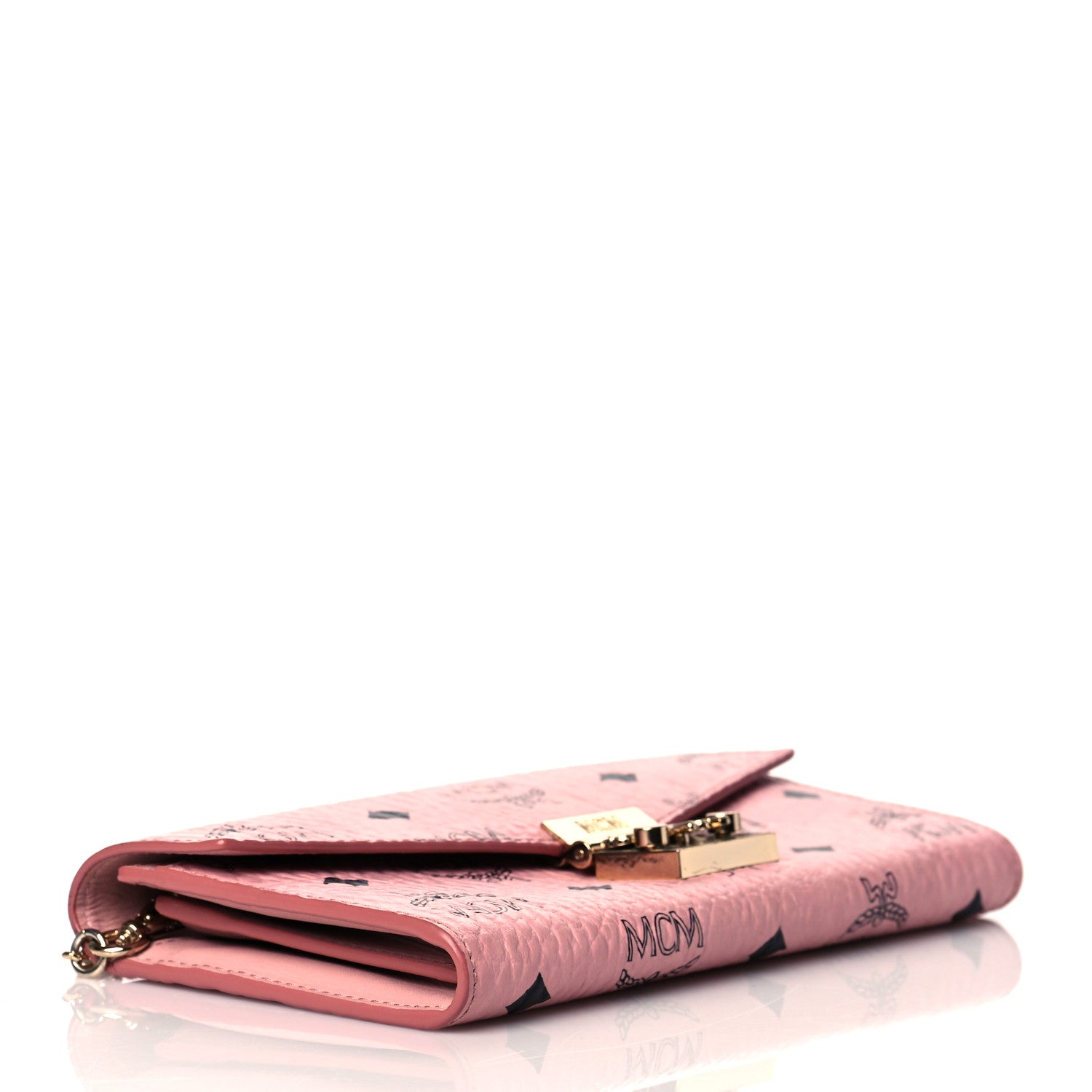 MCM Visetos Large Patricia Wallet On Chain Soft Pink 4 of 10