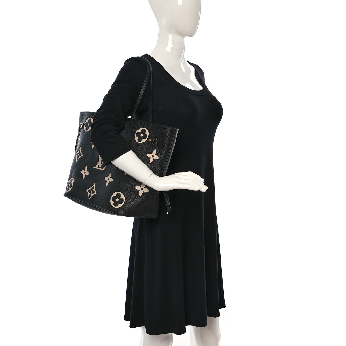 Empreinte Monogram Giant Neverfull MM Black Beige