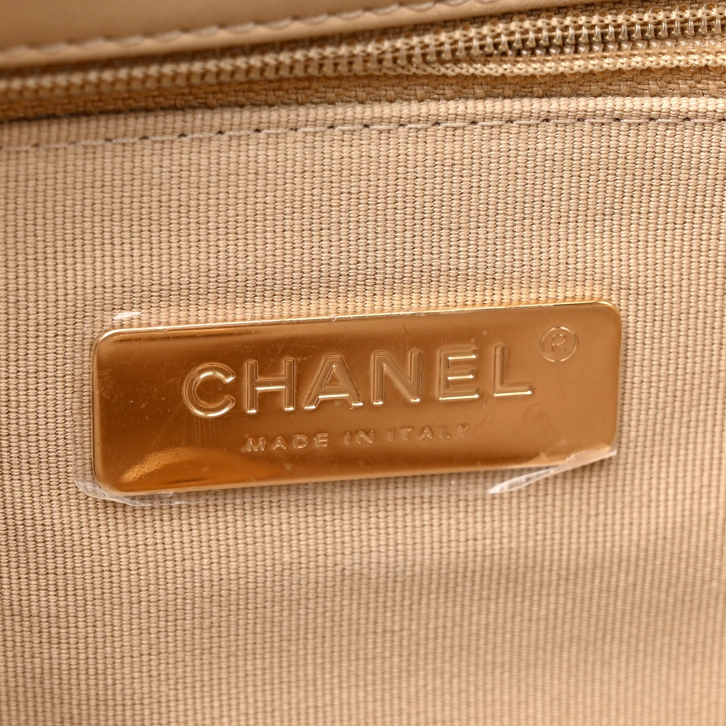Lambskin Quilted Medium Chanel 19 Flap Beige