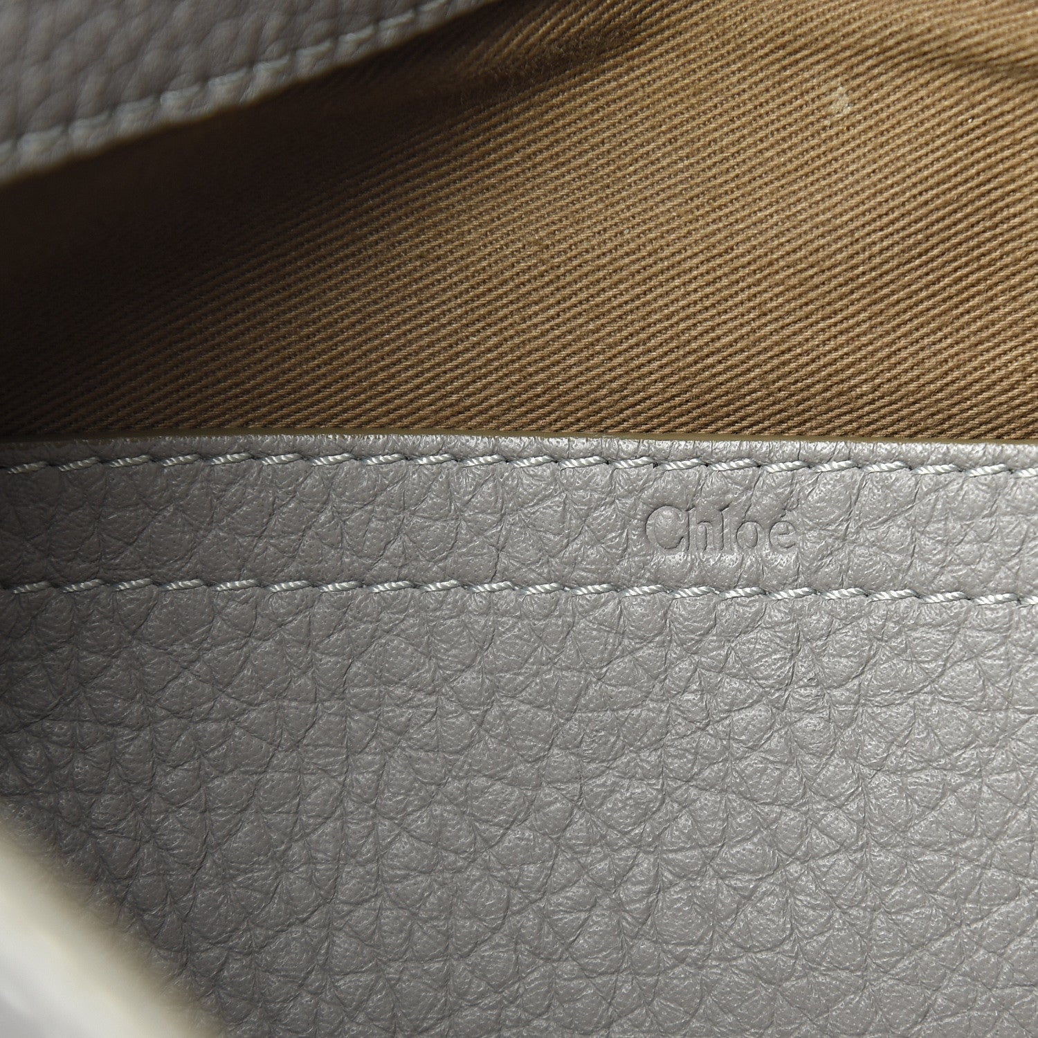 Chloe Calfskin Medium Marcie Round Crossbody Bag Cashmere Grey 5 of 12
