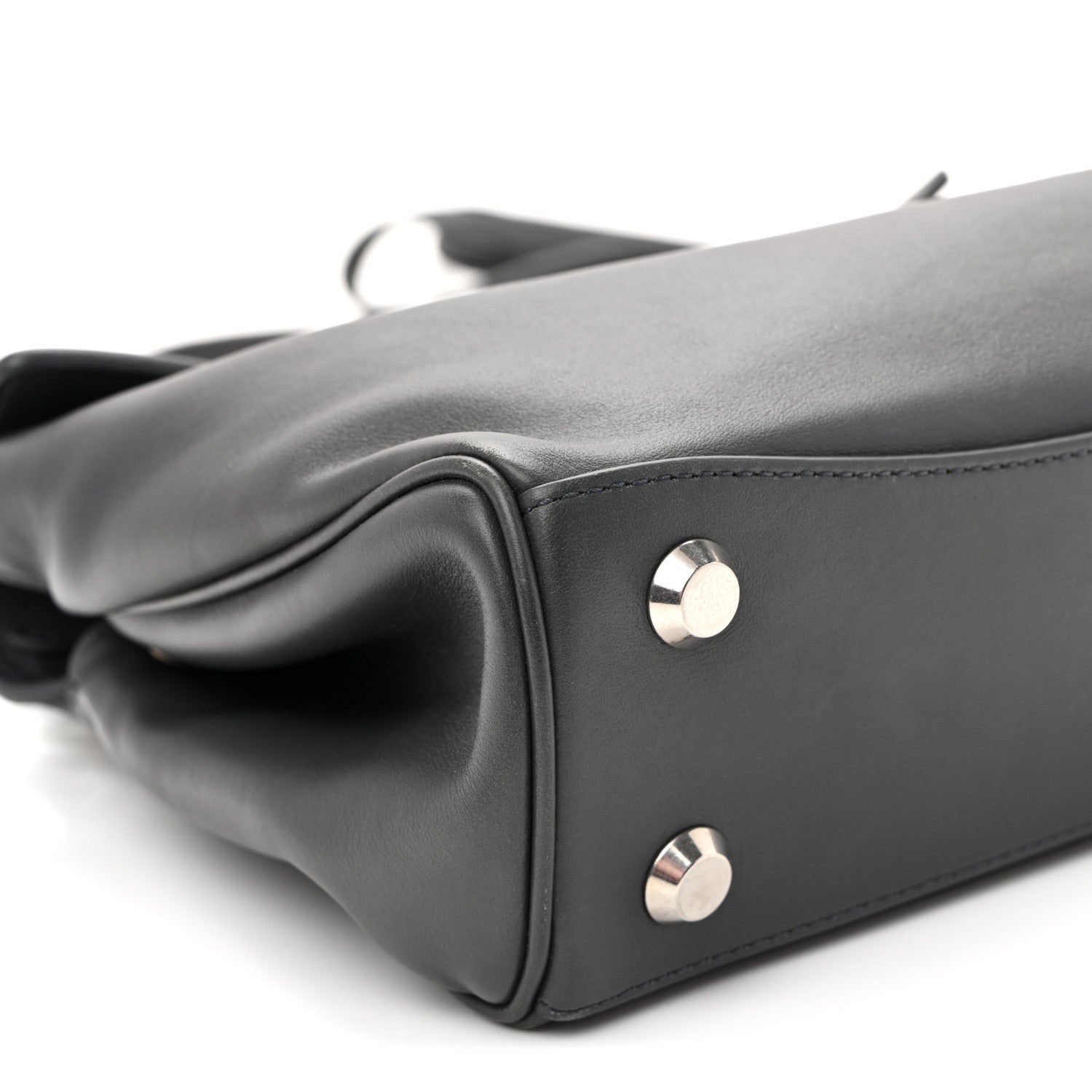 Balenciaga Natural Smooth Calfskin Mini Rodeo Top Handle Handbag Grey 8 of 9