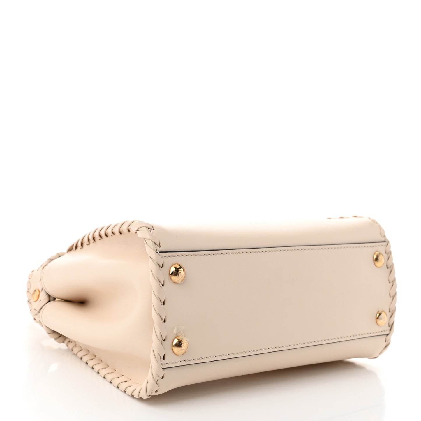 Nappa Interlace Mini Peekaboo Iconic Satchel Camelia