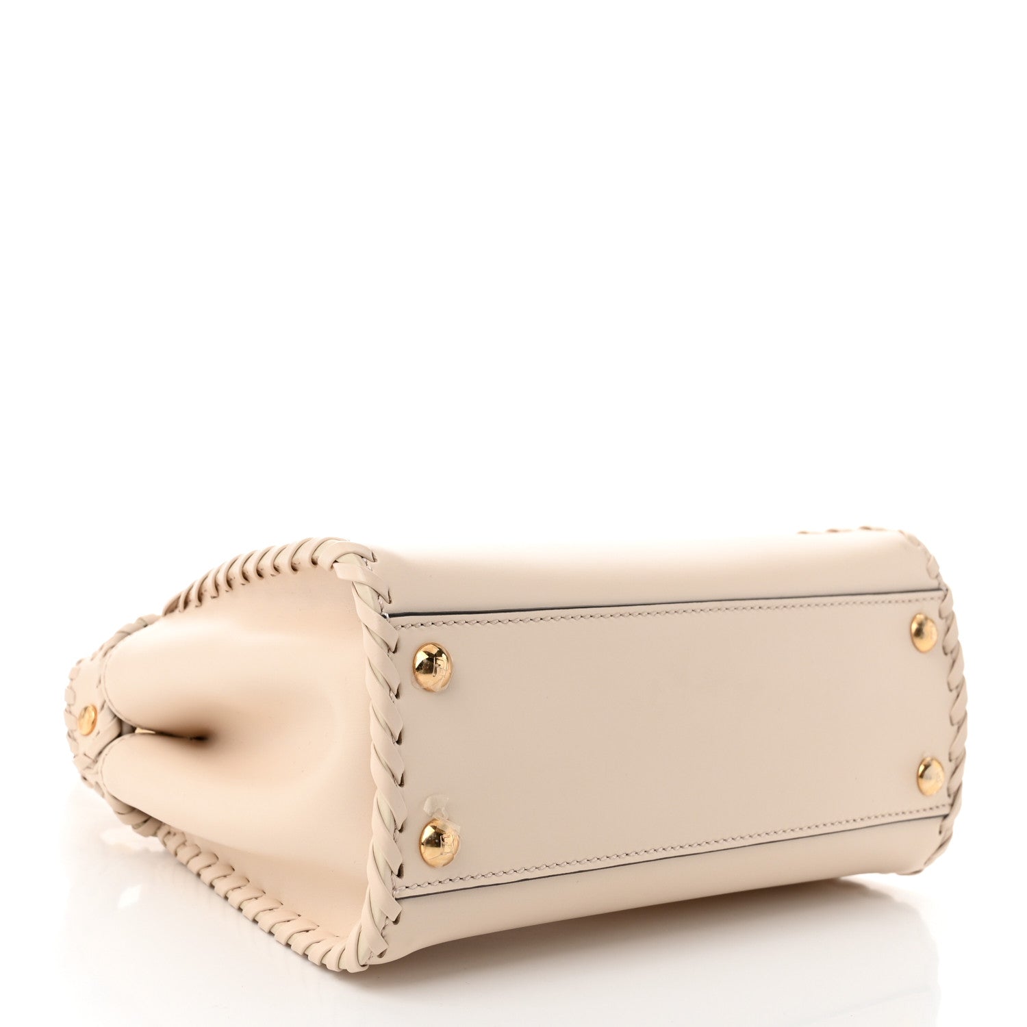 Fendi Nappa Interlace Mini Peekaboo Iconic Satchel Camelia 4 of 11