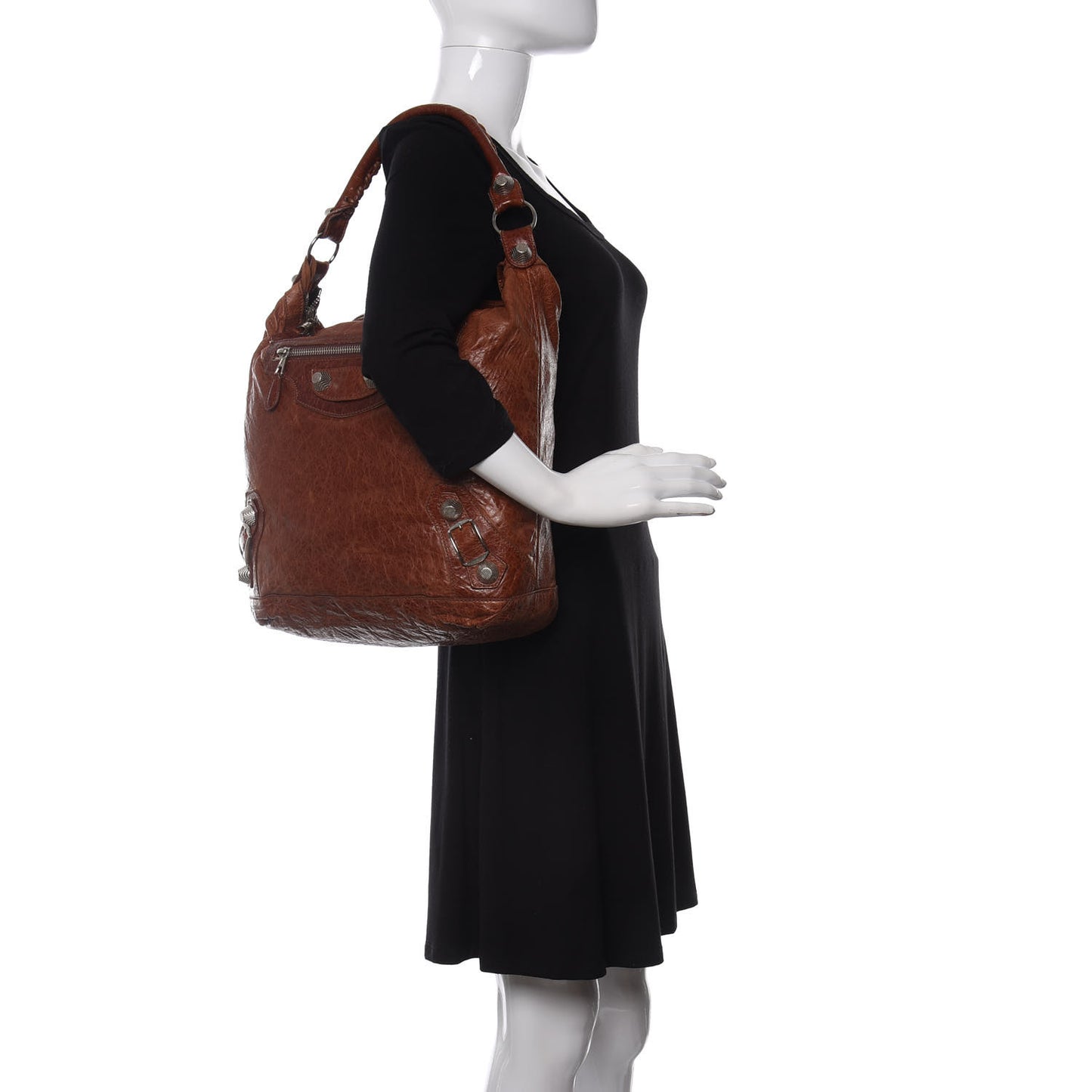 Agneau Giant 21 Silver Hardware Day Hobo Sienna