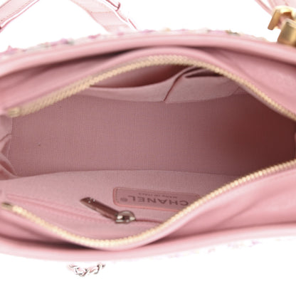 Chanel Tweed Calfskin Small Gabrielle Hobo Light Pink 5 of 10