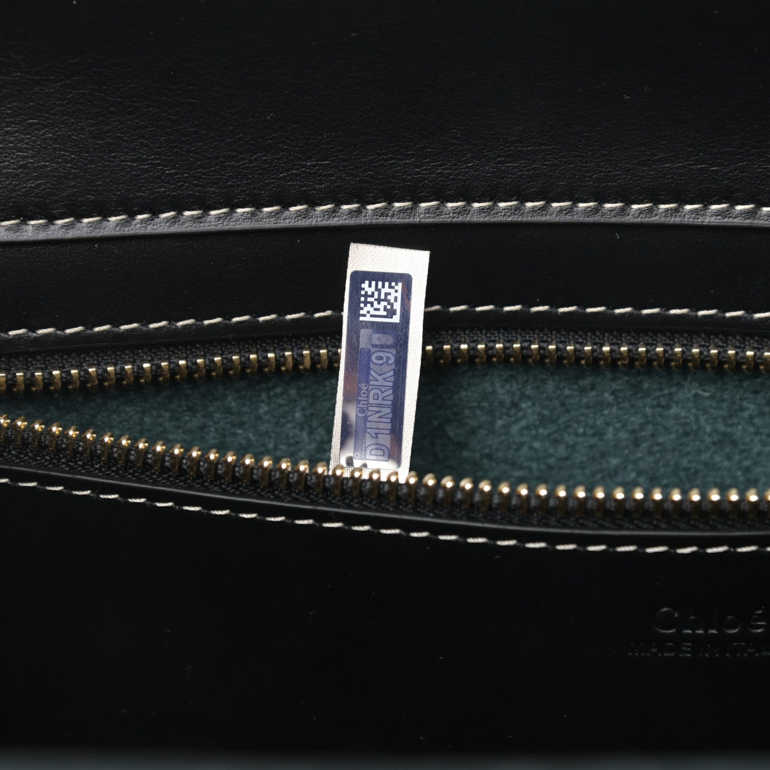 Chloe Felt Shiny Calfskin Medium Woody Ribbon Tote Steel Blue 7 of 9