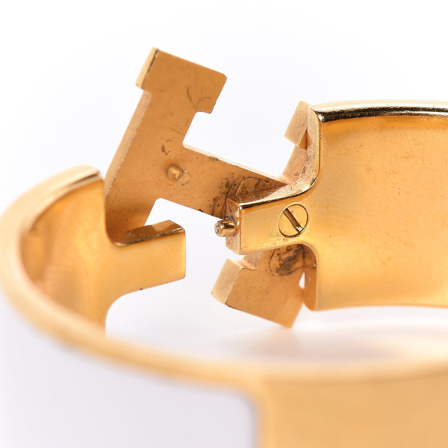 Enamel Wide Clic Clac H Bracelet PM White